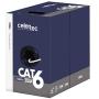 celertec Cat6 Riser(CMR) Bulk Ethernet Cable, 23AWG Solid Bare Copper, Unshielded Twisted Pairs (UTP), 550MHz, ETL Listed, 1000ft Pull Box -White