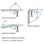 FUZADEL Desk Extender Ergonomic Keyboard Shelf Elbow Rest for Desk Keyboard Tray Armrest Wrist Rest Keyboard Mount Under Desktop Keyboard Tray