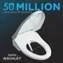TOTO SW3056#01 S550E Electronic Bidet Toilet Seat with Cleansing Warm, Nightlight, Auto Open and Close Lid, Instantaneous Water Heating, and EWATER+, Elongated Contemporary, Cotton White