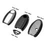 TANGSEN Key Fob Case Grey Carbon Fiber Pattern ABS Black Silicone Cover for INFINITI JX35 Q50 Q60 QX56 QX60 QX80 for NISSAN ALTIMA ARMADA MAXIMA MURANO PATHFINDER ROGUE 5 Button Keyless Entry Remote