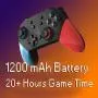 Switch Pro Controller for Nintendo Switch Comfortable 1200mAh Long-Time Play Wireless Gamepad Support Motion Control Dual Vibration Turbo
