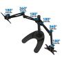 Mount-It! Free Standing Dual Monitor Stand | Double Arm Desk Mount Fits Two x 21 24 27 Inch Computer Screens | 2 Heavy Duty Full Motion Adjustable Arms | VESA 75 100 Compatible | Grommet Base Included