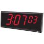 Pyramid Time Systems Extra Large Stand Alone Digital Clock, 4'' Numeral Red LED Display, 6 Digit (Hour, Minutes, Seconds), 110V, 6 cord, Stand-Alone, Made in USA (DIG-6B)