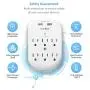 2 Pack 6-Outlet Wall Surge Protector, Multi Plug Outlet Extender, Outlet Wall Mount Adapter with 2 USB Charging Ports 2.4 A, 490 Joules, ETL Certified for Home, School, Office 2 Pack 6-Outlet Wall Surge Protector, Multi Plug Outlet Extender, Outlet Wall Mount Adapter with 2 USB Charging Ports 2.4 A, 490 Joules, ETL Certified for Home, School, Office