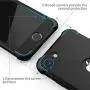 ORETECH Designed for iPhone SE 2020 Case with[2 x Tempered Glass Screen Protector] 360° Full Body Protection Cover Hard PC Soft Rubber Silicone for iPhone SE 2nd Generation (2020)-4.7- Black
