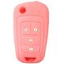 New Pink 4 Buttons Key Cover for Flip Folding Key Case Cover Silicone cover for 2010 2011 2012 2013 2014 Camaro