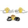 Cassenger 3-Pack Cord Organizer Earbuds Holder for Organizing Cable Headphone Wire, Cute Chick