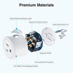Smart Plug Works with Alexa and Google Home, Gosund WiFi Outlet Mini Socket Remote Control with Timer Function, Only Supports 2.4GHz Network, No Hub Required, ETL FCC Listed(4 Pack)