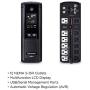 CyberPower BRG1500AVRLCD Intelligent LCD UPS System, 1500VA/900W, 12 Outlets, AVR, Mini-Tower, 5-Year Warranty,Black