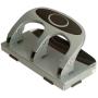 Officemate Deluxe 3-Hole Punch, Heavy Duty, with Chip Drawer, 45 Sheet Capacity (90100), Silver/Navy