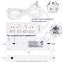 ROOTOMA Power Strip Surge Protector with Individual Switches,6ft Extension Cord with Switch on/Off,ETL Certified,125V/15A Mountable for Aquarium Home Office Garage