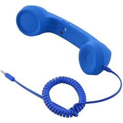 CellCase Vintage Retro 3.5mm Telephone Handset Cell Phone Receiver Mic Microphone Speaker for iPhone iPad Mobile Phones Cellphone Smartphone (Blue)