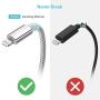 Syncwire iPhone Charger Cable (6ft/2m), [Apple MFi Certified] Lightning Cable Nylon Braided USB Fast Charging Cord Compatible with iPhone 12 11 Pro Xs Max XR 8 7 6 Plus SE 5, iPad iPod, Alloy Silver
