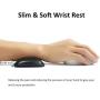 ProElife Premium Wrist Rest PU Leather Soft Wrist Support Pad for Office/Home/Business, Soft Cushion Memory Foam Interior Pain Relief Wrist Pad for Keyboard/Laptop/Computer, 16.5x3.27 inch (Black)