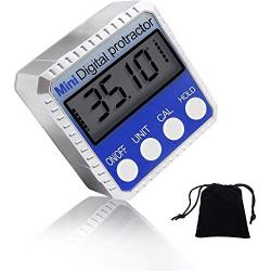 Digital Electronic Level and Angle Finder Angle Gauge Protractor Inclinometer Precise Level Box 360°Bevel Miter Gauge w/LCD and Magnetic Base for Table Saw Blade Measurements Woodworking Carpenter