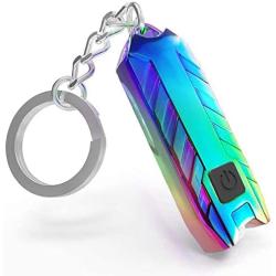 Mini Flashlight Keychain with Micro USB Rechargeable Tiny Flashlight,150 Lumen USB Rechargeable Small Pocket LED Torch Flashlight
