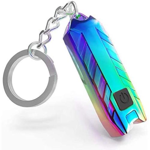 Mini Flashlight Keychain with Micro USB Rechargeable Tiny Flashlight,150 Lumen USB Rechargeable Small Pocket LED Torch Flashlight