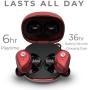 Raycon The Performer E55 True Wireless Bluetooth Earbuds - Bluetooth 5.0 Deep Bass in-Ear Headphones with Wireless Charging and Built-in Microphone Red