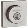 Kwikset 91580-001 Halifax Slim Square Single Cylinder Deadbolt featuring SmartKey in Satin Nickel