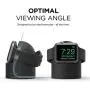 elago W2 Charger Stand Compatible with Apple Watch Series 6/SE/5/4/3/2/1 (44mm, 42mm, 40mm, 38mm), Durable Silicone, Compatible with Nightstand Mode (Black)