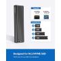 ORICO M.2 NVMe SSD Enclosure, USB 3.1 Gen 2 (10 Gbps) to NVMe PCI-E M.2 SSD Case Support UASP for NVMe SSD Size 2230/2242/2260/2280(up to 2TB)
