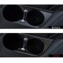 Real Carbon Fiber Interior Cup Holder Frame Panel Cover Trim Decal Sticker for Chevrolet Camaro 2016-2020 Accessories(1 Piece Black)