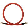 2 AWG 2 Gauge Single Red 1 Foot w/ 3/8'' Lugs Pure Copper PowerFlex Battery Inverter Cables for Solar, RV, Auto, Marine Car, Boat