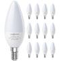SHINESTAR 12-Pack E12 LED Ceiling Fan Light Bulbs 60 watt Equivalent 120v, Daylight 5000K, Small Candelabra Base Light Bulb for Chandelier, Type B B11 LED Bulb, Non-dimmable