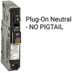 Square D by Schneider Electric QO120PDFC QO Plug-On Neutral 20 Amp Single-Pole Dual Function (CAFCI and GFCI) Circuit Breaker