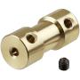 Xnrtop 3mm to 6mm Brass Connector Copper DIY Motor Flexible Shaft Coupling Joint Connector With Screws for RC Model Motor (10 of Pack)