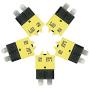 LENKRAD 20 Amp 5pcs Yellow Manual Reset Low Profile ATS Circuit Breakers 12V - 28V DC (20A)