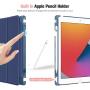 Fintie Case with Pencil Holder for iPad 8th Gen (2020) / 7th Generation (2019) 10.2 Inch - Slim Shell Hard Case with Translucent Frosted Stand Back Cover, Supports Auto Wake/Sleep, Teal