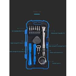 Lee_store 18 in 1 Precision Screwdriver Repair Tool Kit, S2 Carbide Screwdriver Head, Demolition Toolbox Set for Mobile Phones, Laptops, Tablets, Watches and Other Electronic Products