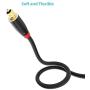 Digital Optical Audio Cable Toslink Cable - [24K Gold-Plated, Ultra-Durable] [S] Syncwire Fiber Optic Male to Male Cord for Home Theater, Sound Bar, TV, PS4, Xbox, Playstation & More – 5.9ft