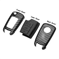 TANGSEN Flip Key Fob Cover Case for Buick Allure Encore Lacrosse Regal Verano Chevrolet Camaro Cruze Equinox Impala Malibu Orlando Sonic Spark SS Trax GMC Terrain 3 4 Button Keyless Entry Remote Black