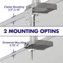 Aluminum Dual Monitor Mount Stand for 10''-32'' VESA Computer Screens, Holds up to 19.8lbs Each- Height Adjustable Gas Spring Monitor Arms Full Motion Swivel Bracket,Glorider White Monitor mounts