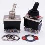 Twidec / 4PCS Heavy Duty Rocker Toggle Switch 20A 125V DPDT 2 Position 6 Pin ON/ON Switch with Metal Bat Waterproof Cap Warranty Ten-1321-4PCS