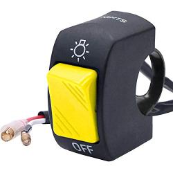Taiss 12V 7/8″(22mm) Universal Motorcycle Handlebar Switch for U5 U7 U2 Motorcycles Scooter Electrombile Motorbike Headlight Yellow On Off Button F001-Y