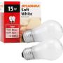 Sylvania Soft White Incandescent A15 Bulb, Medium Base | 15 Watts/120 Volts | 2-Bulbs Per Pack (2-Bulbs Total)