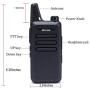 Walkie Talkies LT-316 GMRS Outdoor Camping Hiking Hunting Uhf Mini Walkie Talkies 3 Watts Output 5-10 Miles Range Micro USB Charging Amateur Two Way Radio (Pair) (Black)