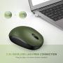 seenda Wireless Mouse, 2.4G Noiseless Mouse with USB Receiver Portable Computer Mice for PC, Tablet, Laptop, Notebook - Green & Black
