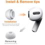 Link Dream 12 Pieces Replacement Ear Tips for AirPods Pro Silicon Ear Buds Tips with Portable Storage Box (White)
