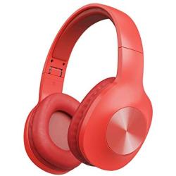 Bluetooth Headphones, Built-in Mic Wired Headset for Cell Phones PC Tablet Home Office-Red
