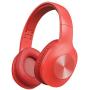 Bluetooth Headphones, Built-in Mic Wired Headset for Cell Phones PC Tablet Home Office-Red