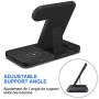 Wireless Charger, 15W Foldable Fast Qi 3 in 1 Wireless Charging Station Compatible with iPhone 11/12/XR/XS/X, iWatch SE/6/5/4/3, Airpods pro/2, FDGAO Wireless Charging Stand for Galaxy S20/S10