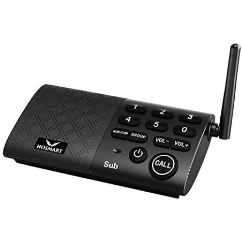 Supplemental Hosmart Full Duplex Wireless Intercom System,Real Time, Two -Way Communication for Home and Office£¬with Crystal Clear Sound,(1 Sub only)