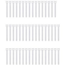 Pasow 50pcs Reusable Fastening Adjustable Cable Ties Wire Management 6 Inch (White)