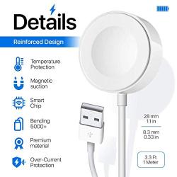 Wireless Charger Compatible with Watch Series 6, 5, 4, 3, 2, 1 – Magnetic Charging Cable – Fast Charging Portable Charger – Long Cord (1)