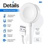 Wireless Charger Compatible with Watch Series 6, 5, 4, 3, 2, 1 – Magnetic Charging Cable – Fast Charging Portable Charger – Long Cord (1)