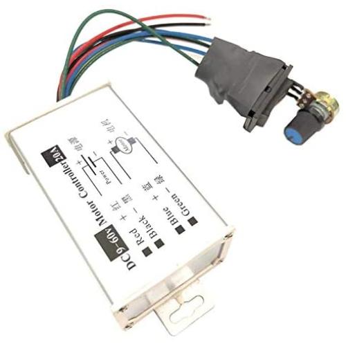 SongHe DC Motor Speed Controller 9-60V Forward/Reverse High Power PWM Control Switch Motor Speed Regulator DC 12V 24V 36V 48V 60V 20A 1200W（1pcs）